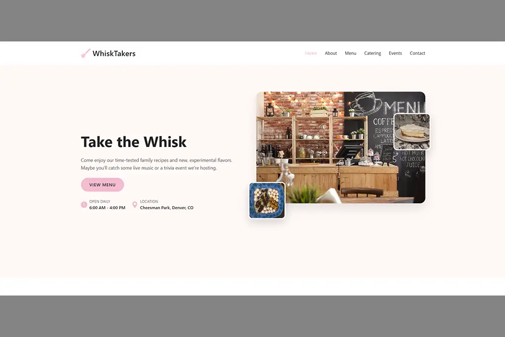 The Home page of the WhiskTakers website